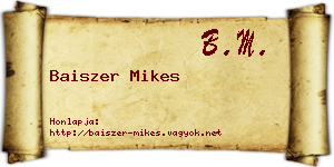 Baiszer Mikes névjegykártya